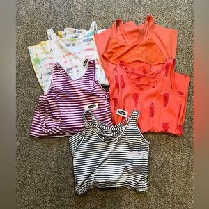 5 pieces. 4 rompers and 1 dress sz 14 Old Navy. Total 5 pieces. NWT